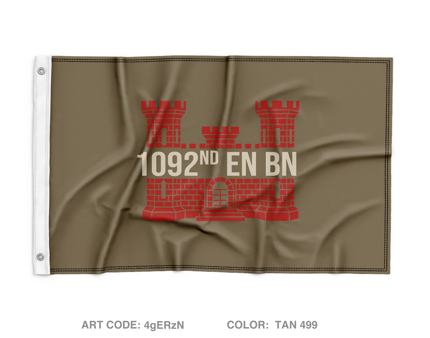 1092nd EN BN Fundraising Collection Wall Flag - 4gERzN
