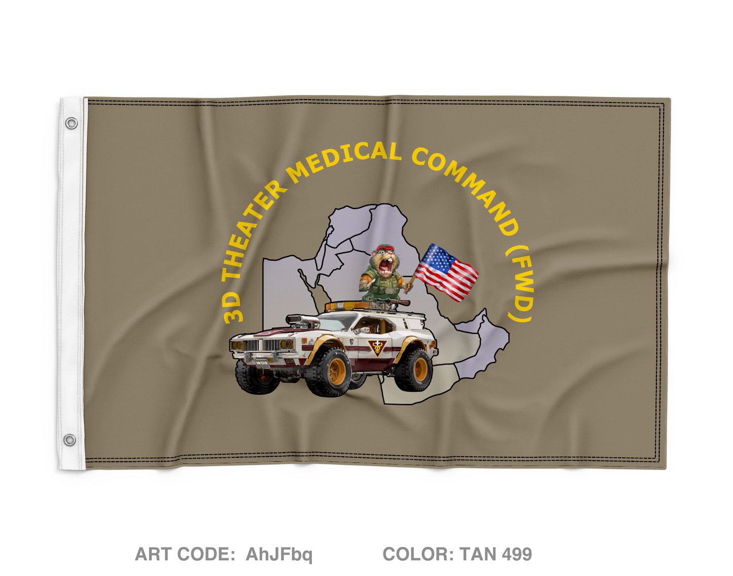 3D Theater Medical Command (FWD) Wall Flag - AhJFbq