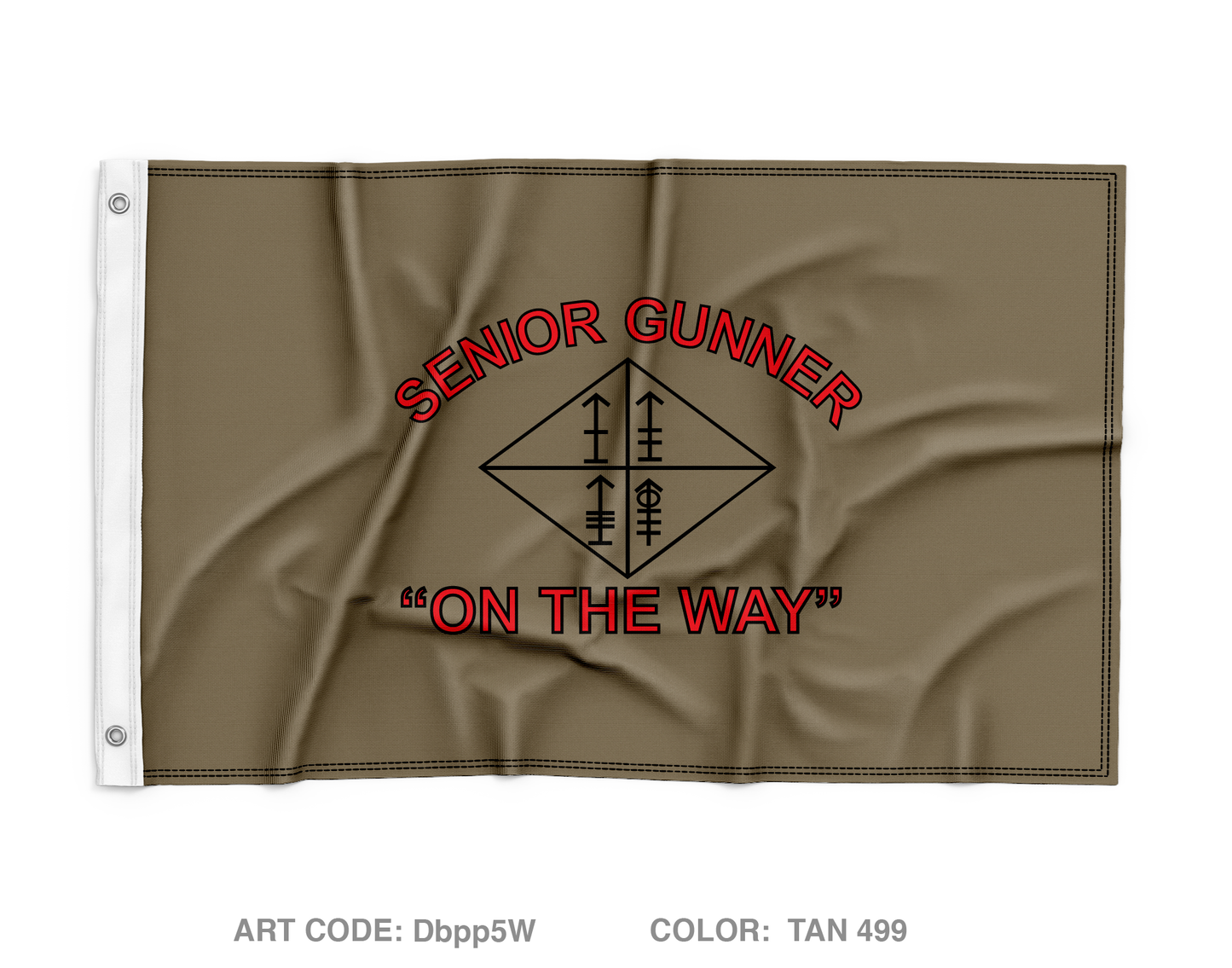 USACAPOC Senior Gunner Wall Flag - Dbpp5W