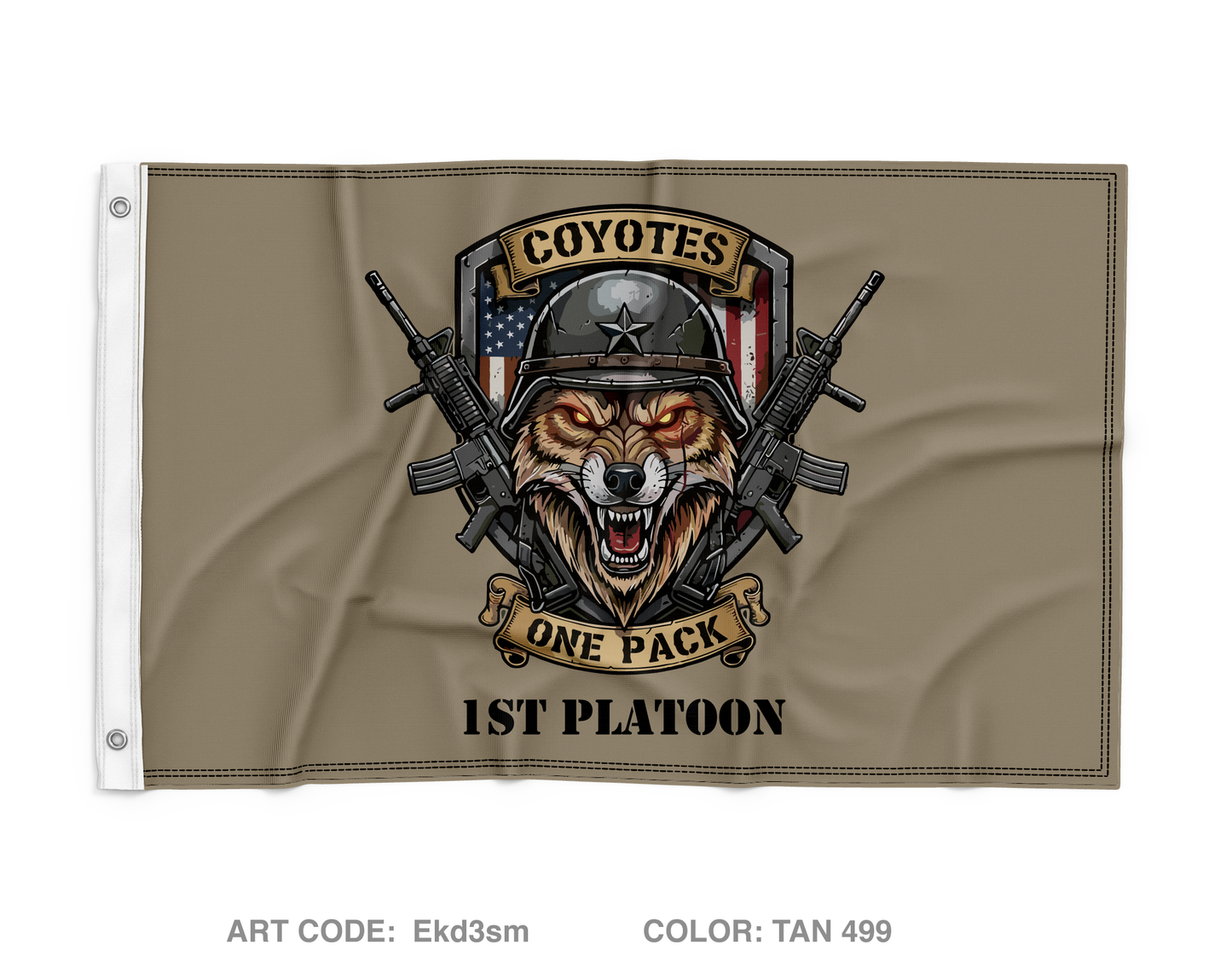 1st PLT Fundraising Collection Wall Flag - Ekd3sm