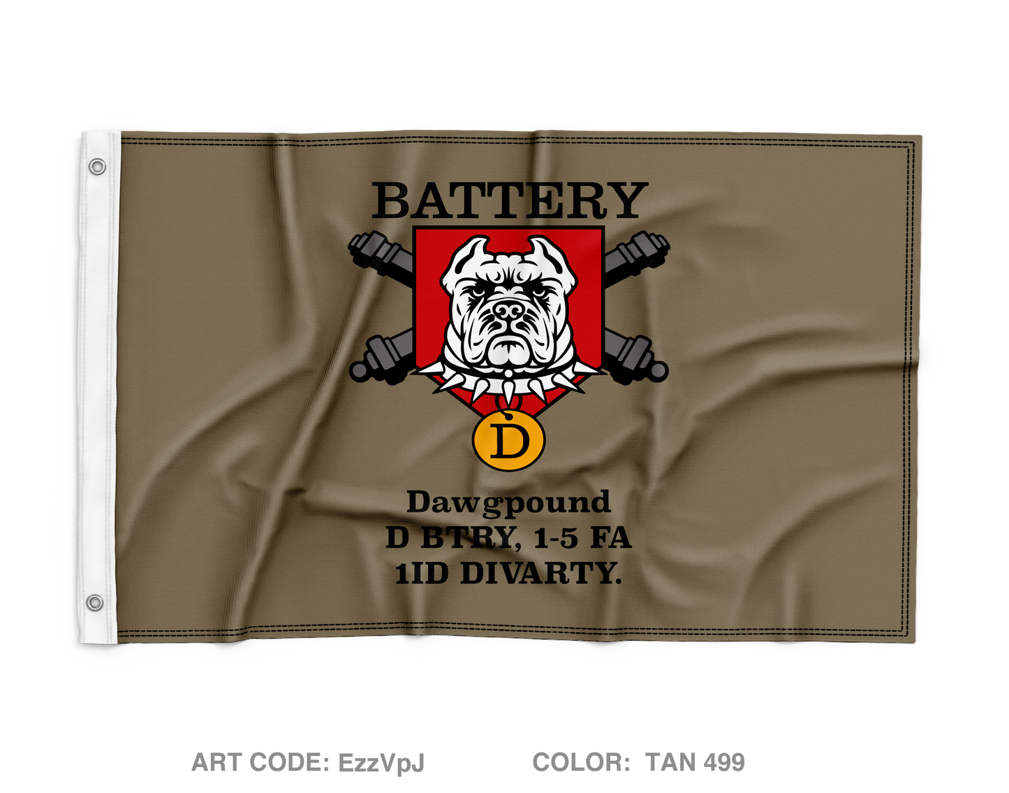 D BTRY/ 1-5 FA Wall Flag - EzzVpJ