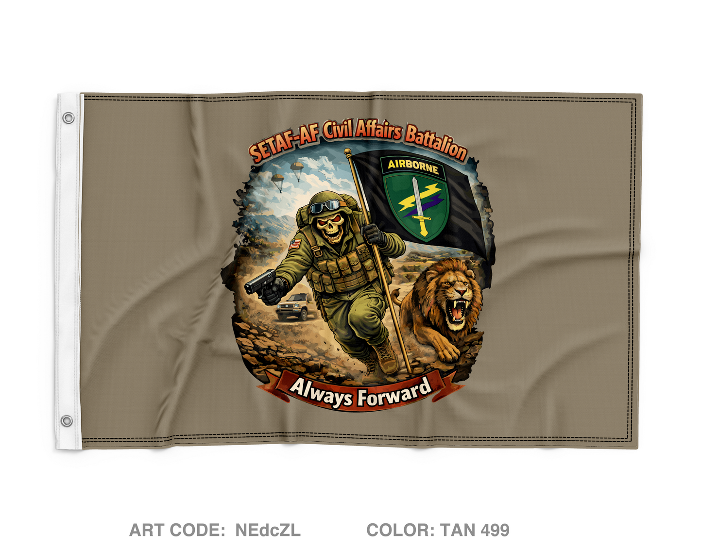 SETAF-AF Civil Affairs Battalion Wall Flag - NEdcZL