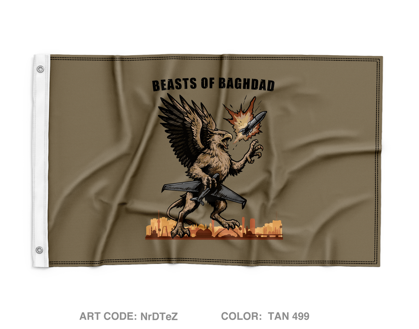 2nd PLT, C BTRY 2-44 ADA Wall Flag - NrDTeZ