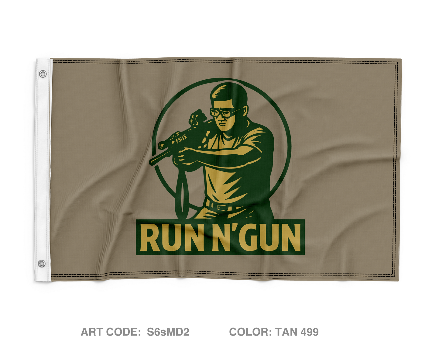 Run N' Gun Club Wall Flag - S6sMD2