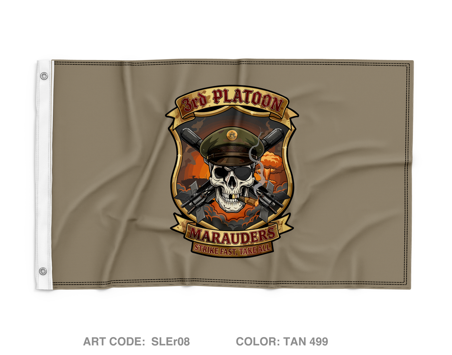 3rd Platoon MARAUDERS Wall Flag - SLEr08