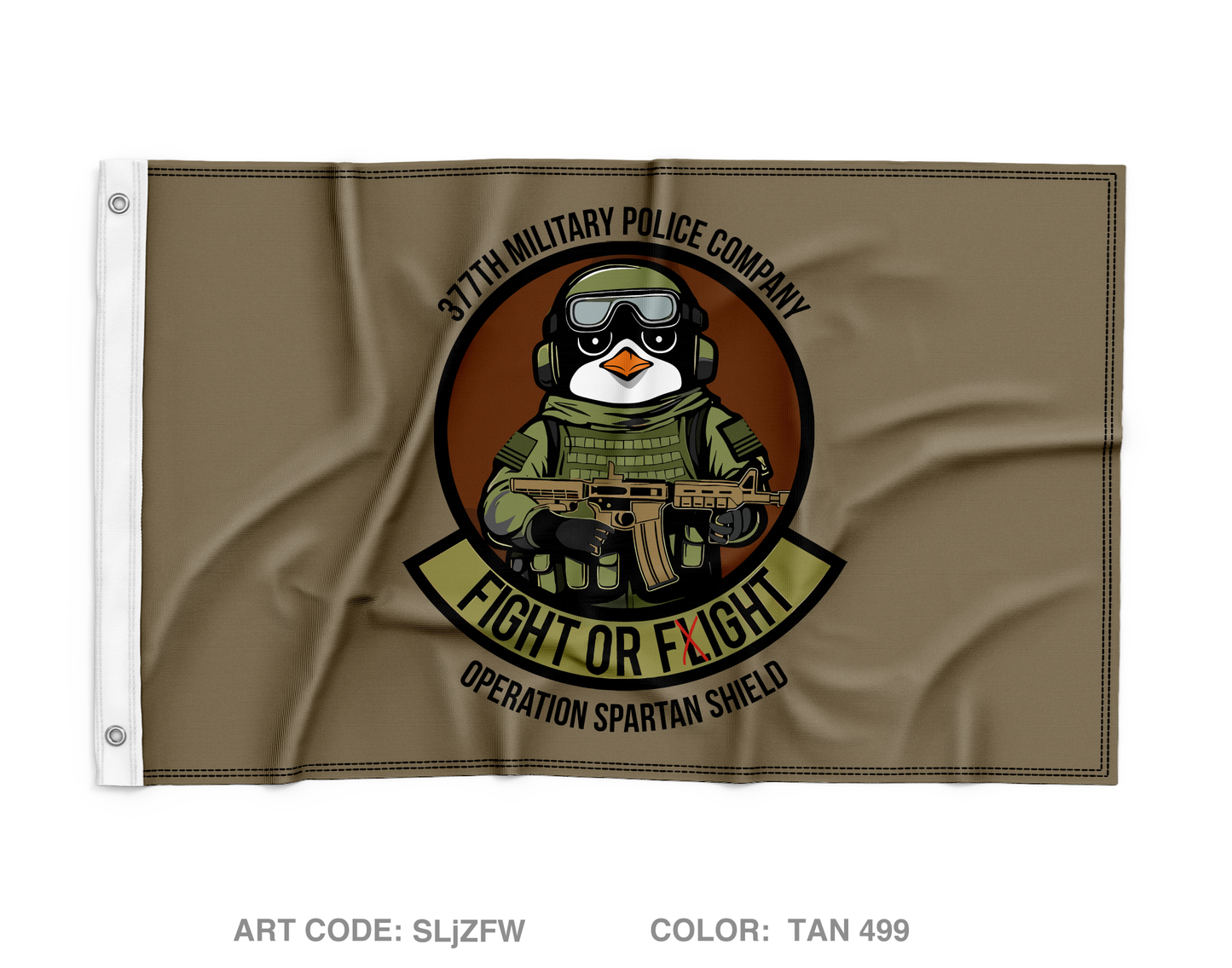 377th MP Co Wall Flag - SLjZFW