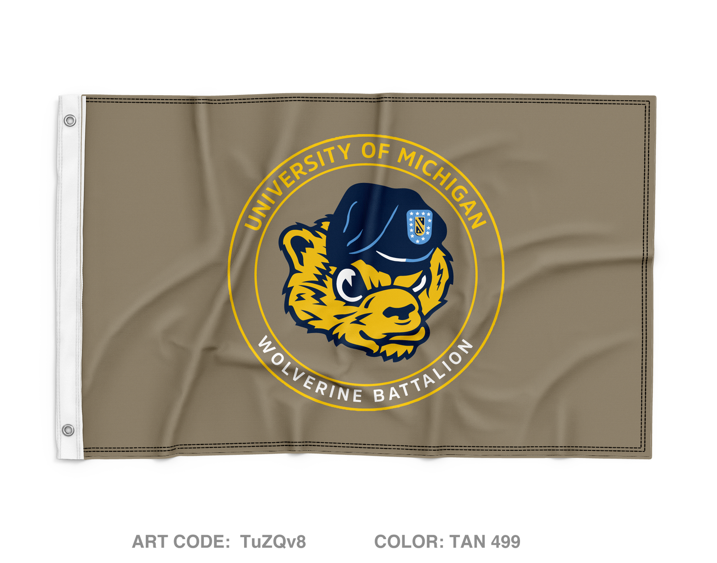 University of Michigan Army ROTC Wall Flag - TuZQv8