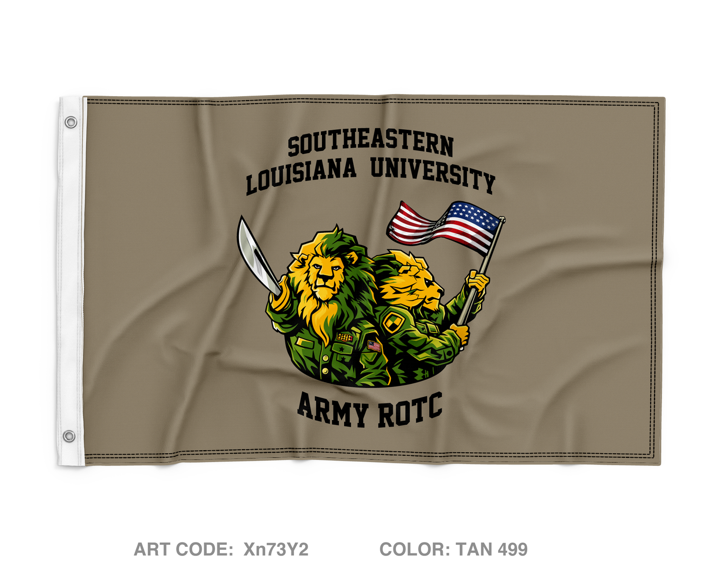 Southeastern Louisiana University ROTC Wall Flag - Xn73Y2