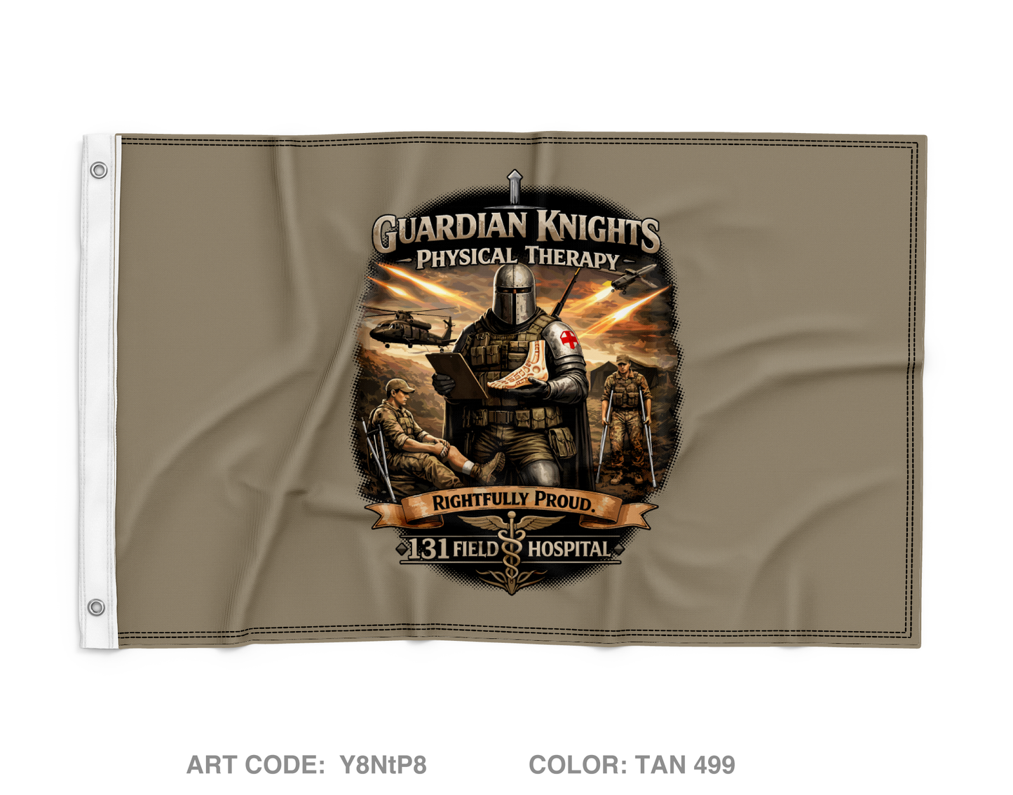 131 Field Hospital Wall Flag - Y8NtP8
