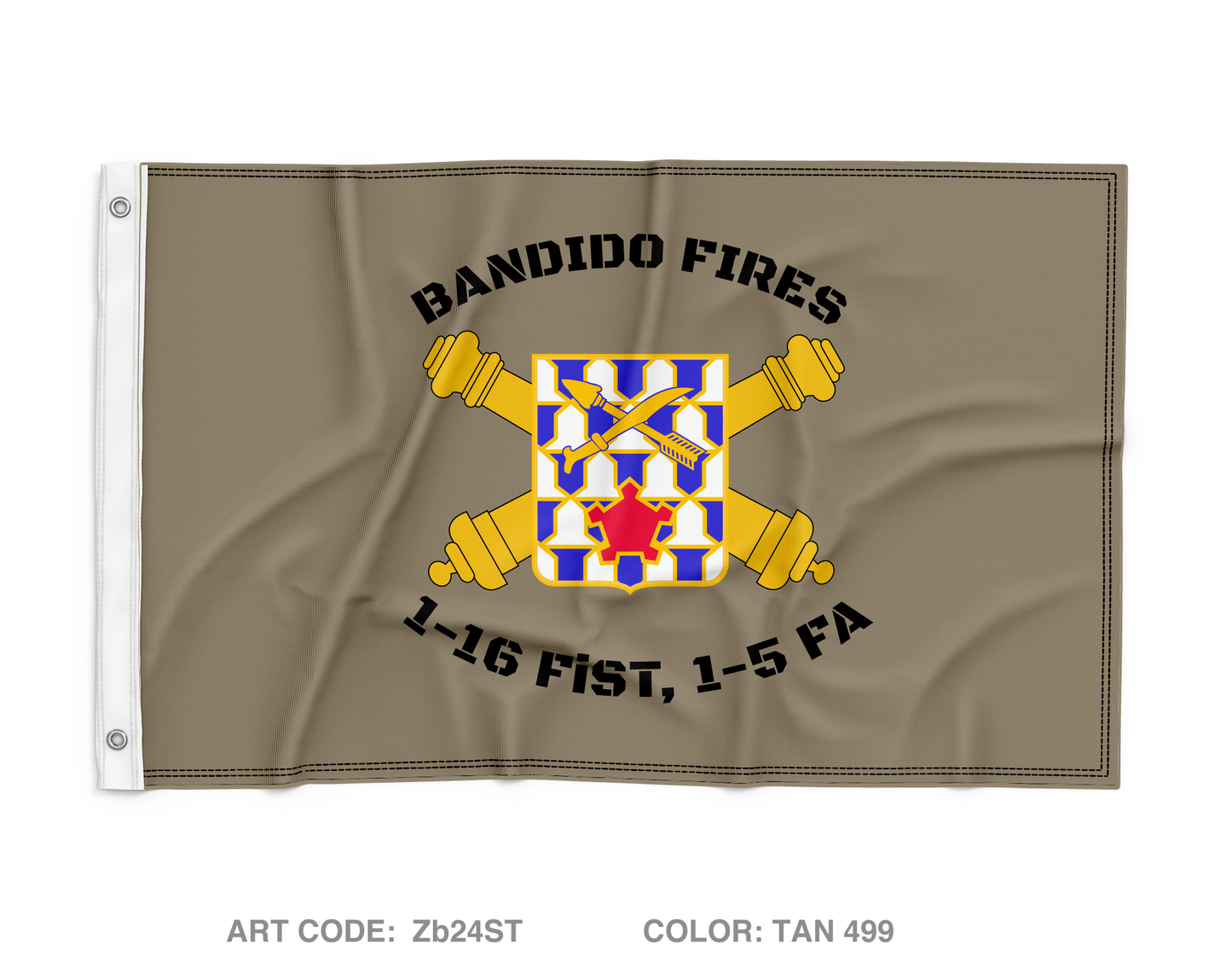 1-16 FiST, HHB, 1-5 FA Wall Flag - Zb24ST