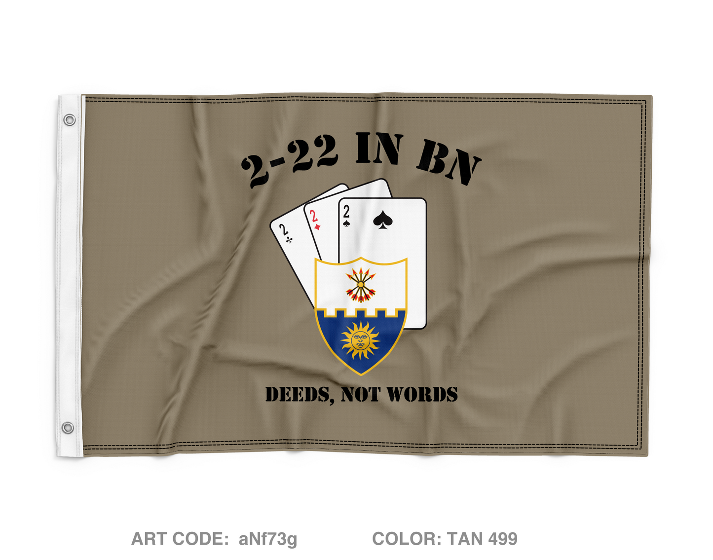 2-22 IN BN Wall Flag - aNf73g
