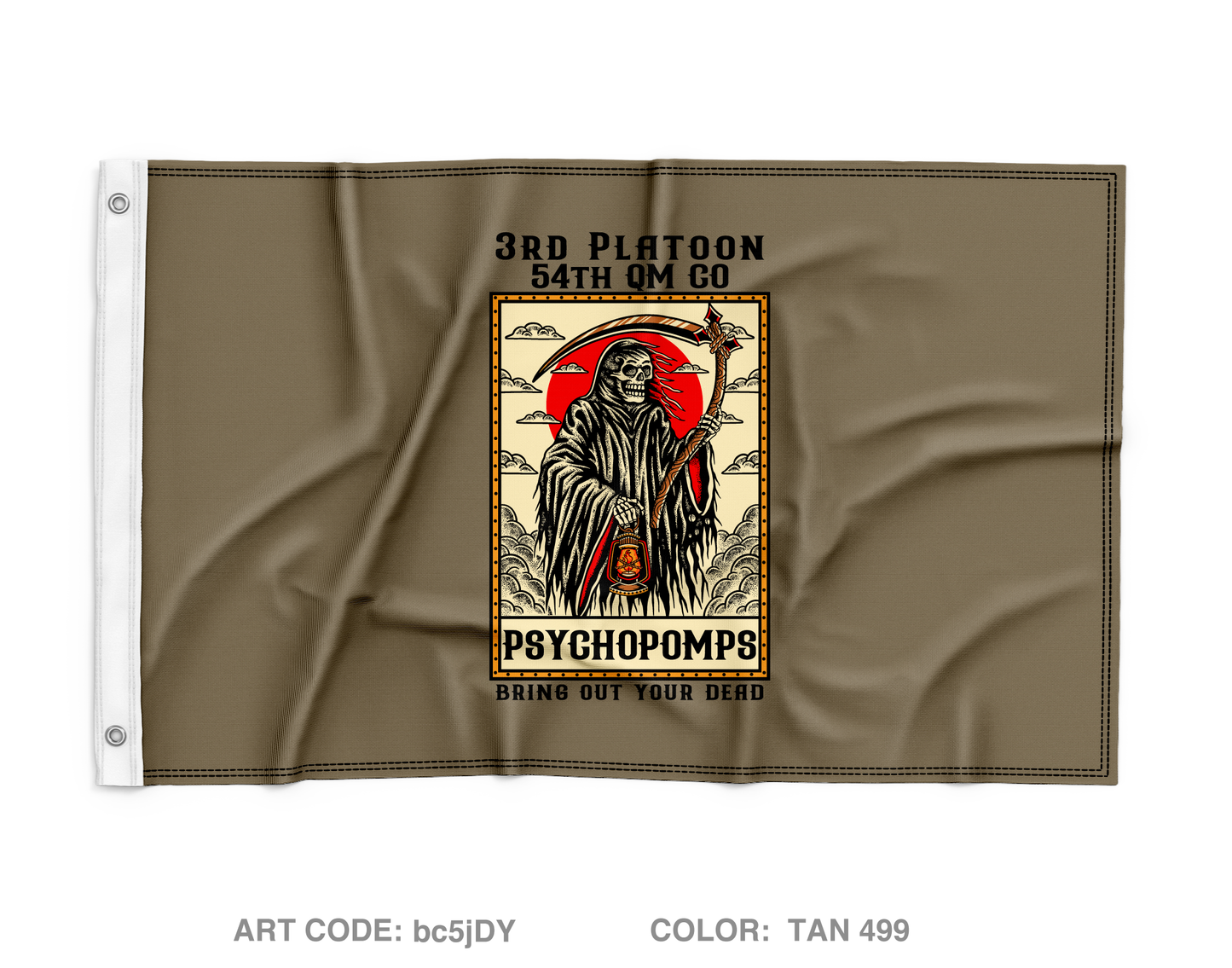 3rd PLT, 54th QM CO Wall Flag - bc5jDY