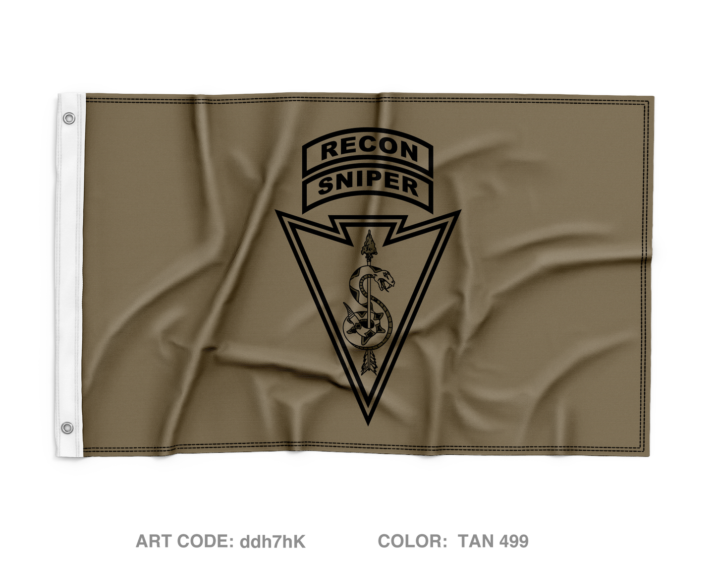 Recon Sniper Platoon HHC 2-162 IN Wall Flag - ddh7hK