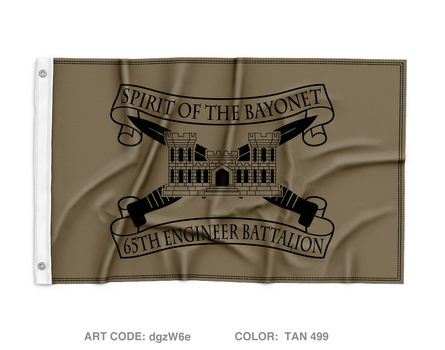 65th EN BN , Division Sustainment Brigade, 25th ID Wall Flag - dgzW6e