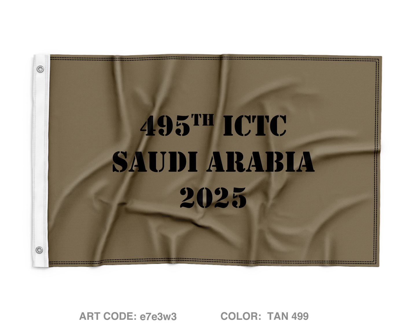 495th ICTC Wall Flag - e7e3w3