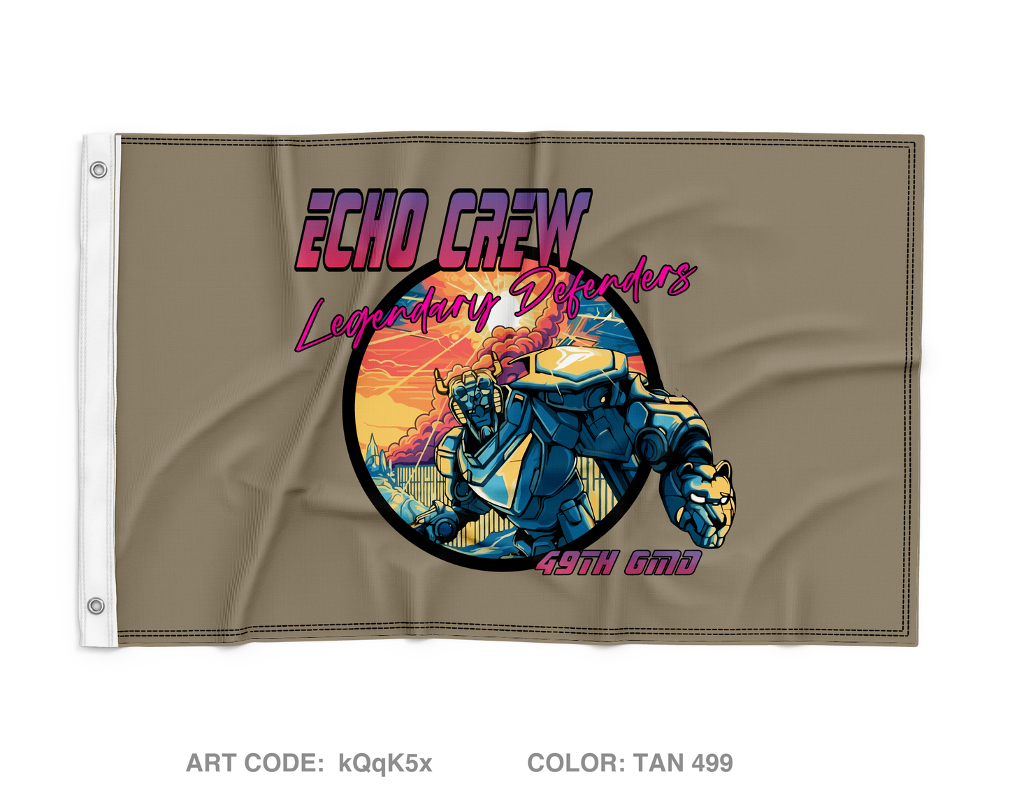 Echo Crew, 49th Missile Defense Battalion Wall Flag - kQqK5x