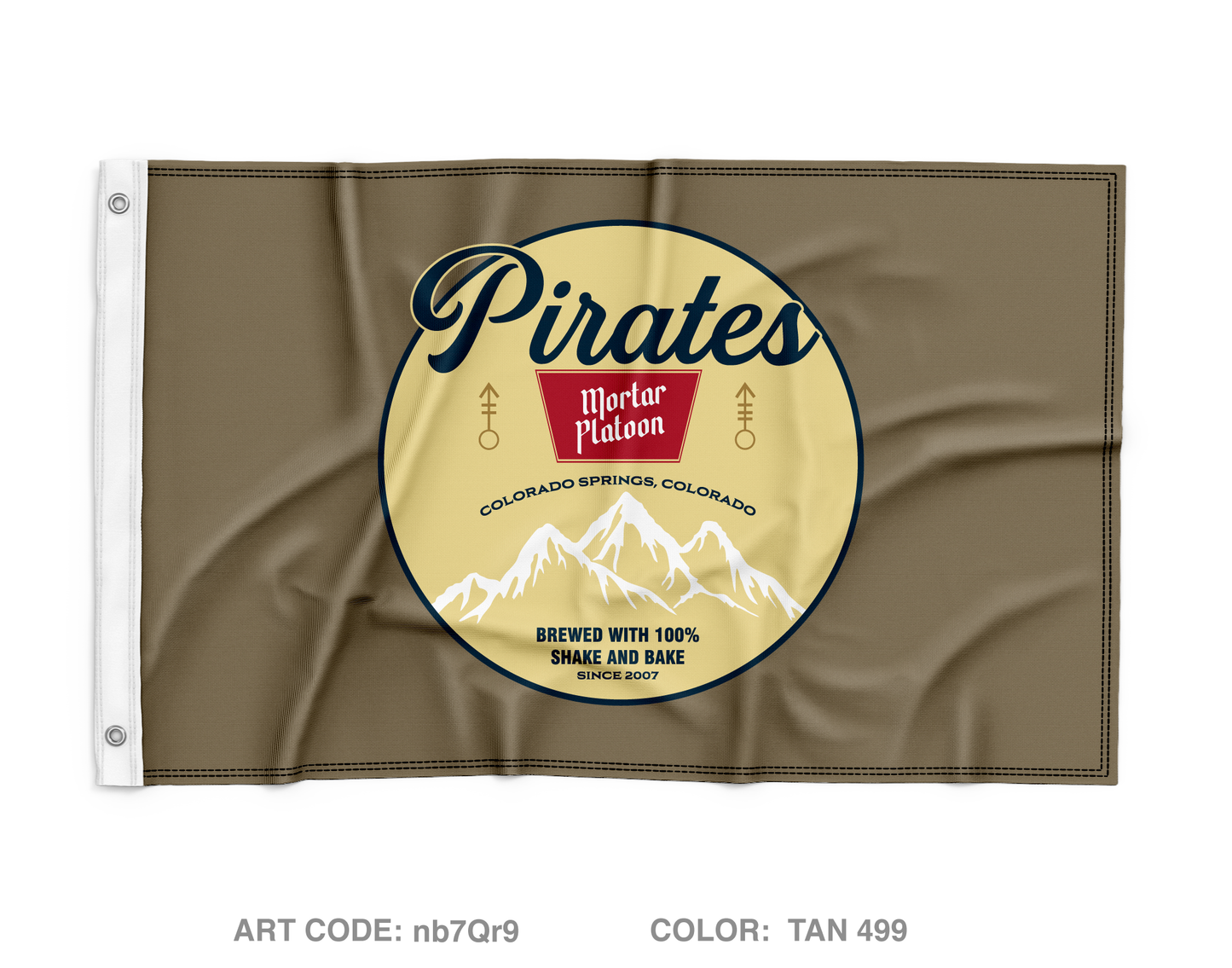 Pirate Mortar Platoon, 1-157 IN Wall Flag - nb7Qr9