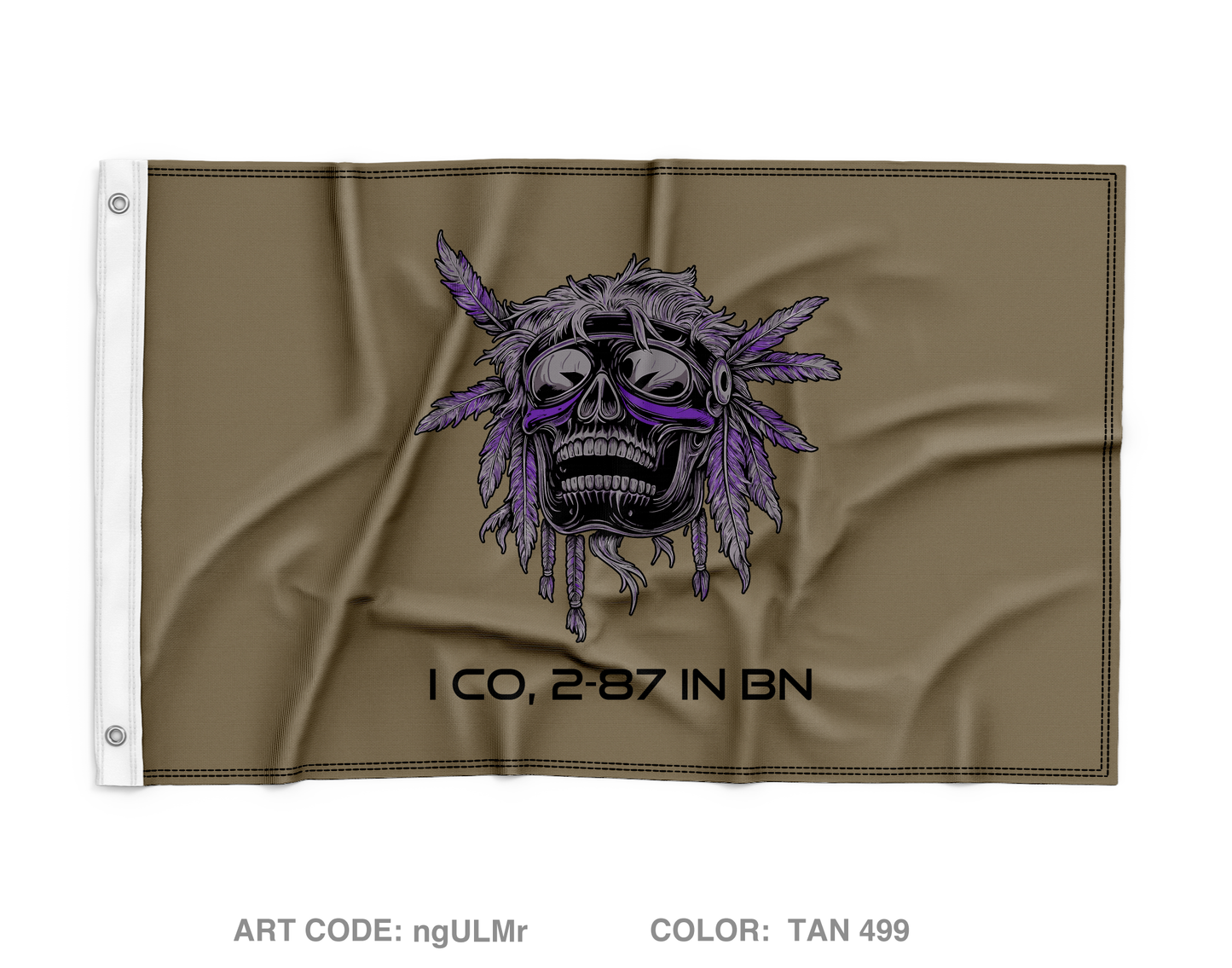 Distro Desperados, I Co, 2-87 IN BN Wall Flag - ngULMr