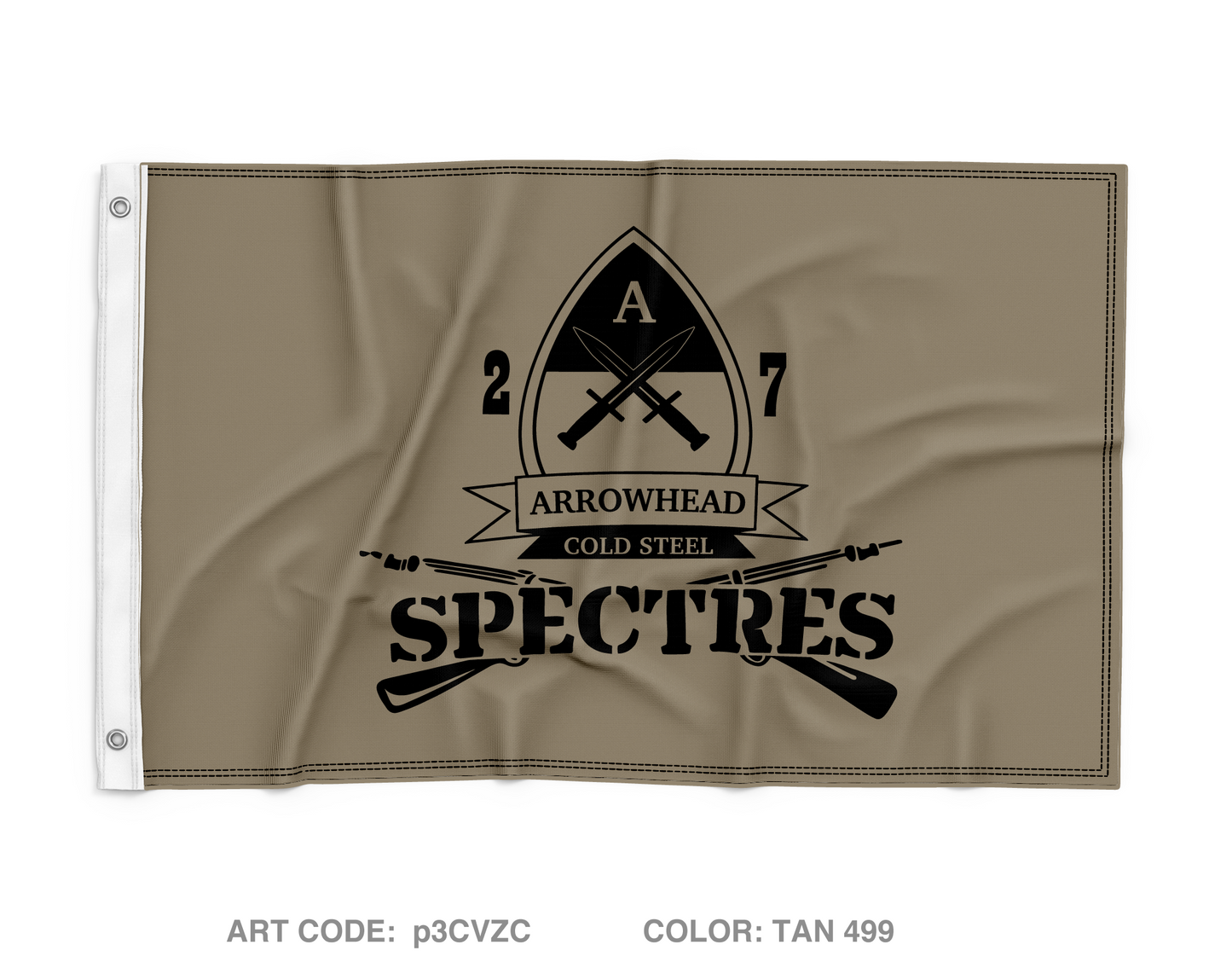 2nd PLT A-CO, 2-7CAV Wall Flag - p3CVZC