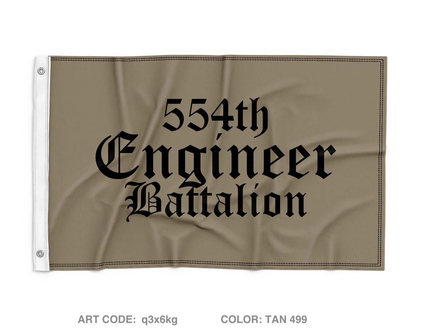554th Engineer Battalion Wall Flag - q3x6kg