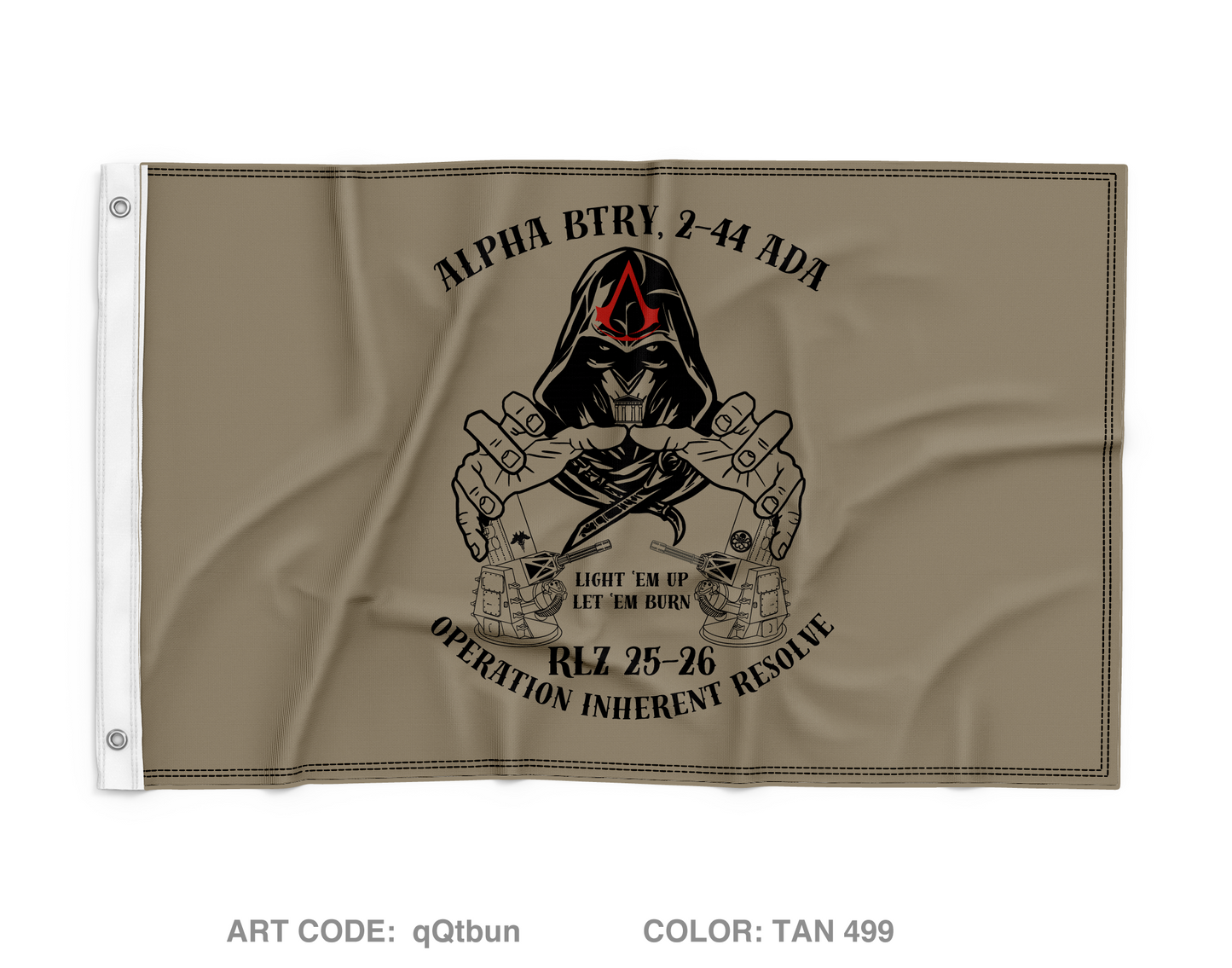 Alpha Battery, 2-44 ADA Wall Flag - qQtbun