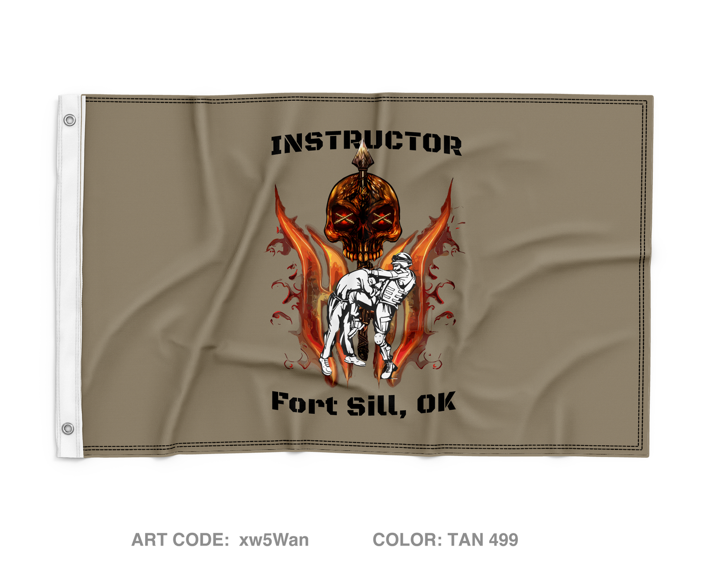 Head Hunter's Combatives Program Wall Flag - xw5Wan
