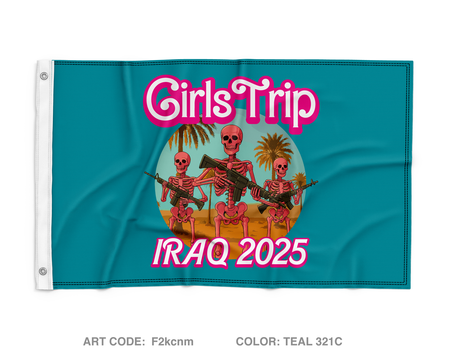 Iraq 2025 Girls Trip Wall Flag - F2kcnm