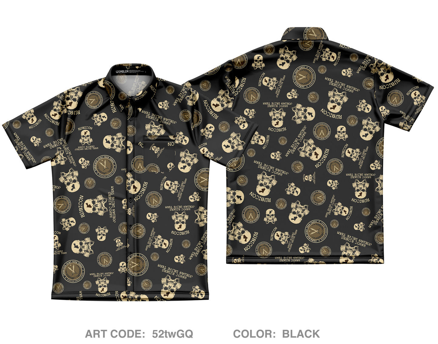 UBICON JORDAN DRIVE TEAM "HAVOC RIDERS" Core Men's SS Performance Party Shirt - 52twGQ