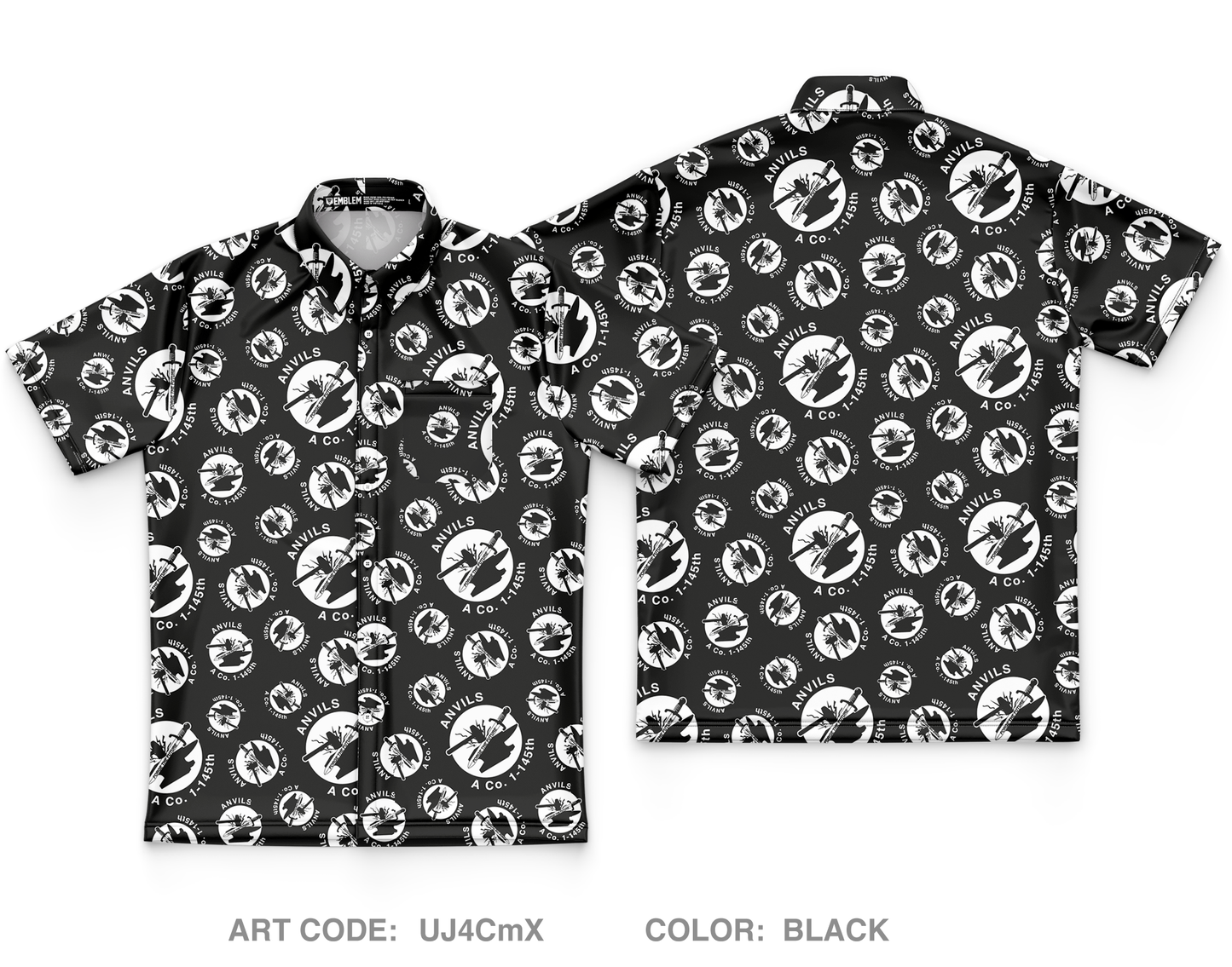 A CO. "Anvils", 1-145th Core Men's SS Performance Party Shirt - UJ4CmX