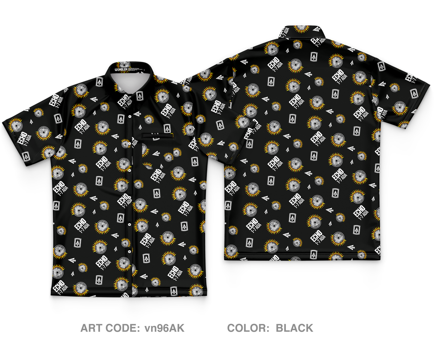 Echo Co, 1-7 ADA Core Men's SS Performance Party Shirt - vn96AK
