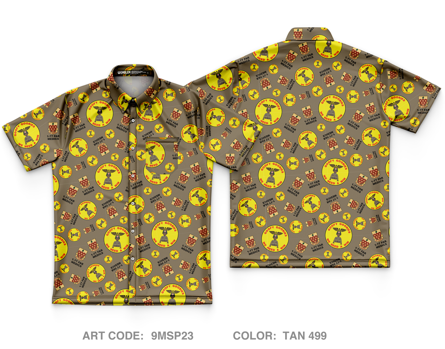 41st FAB, 1-77 FAR, HHB Medical Platoon Core Men's SS Performance Party Shirt - 9MSP23