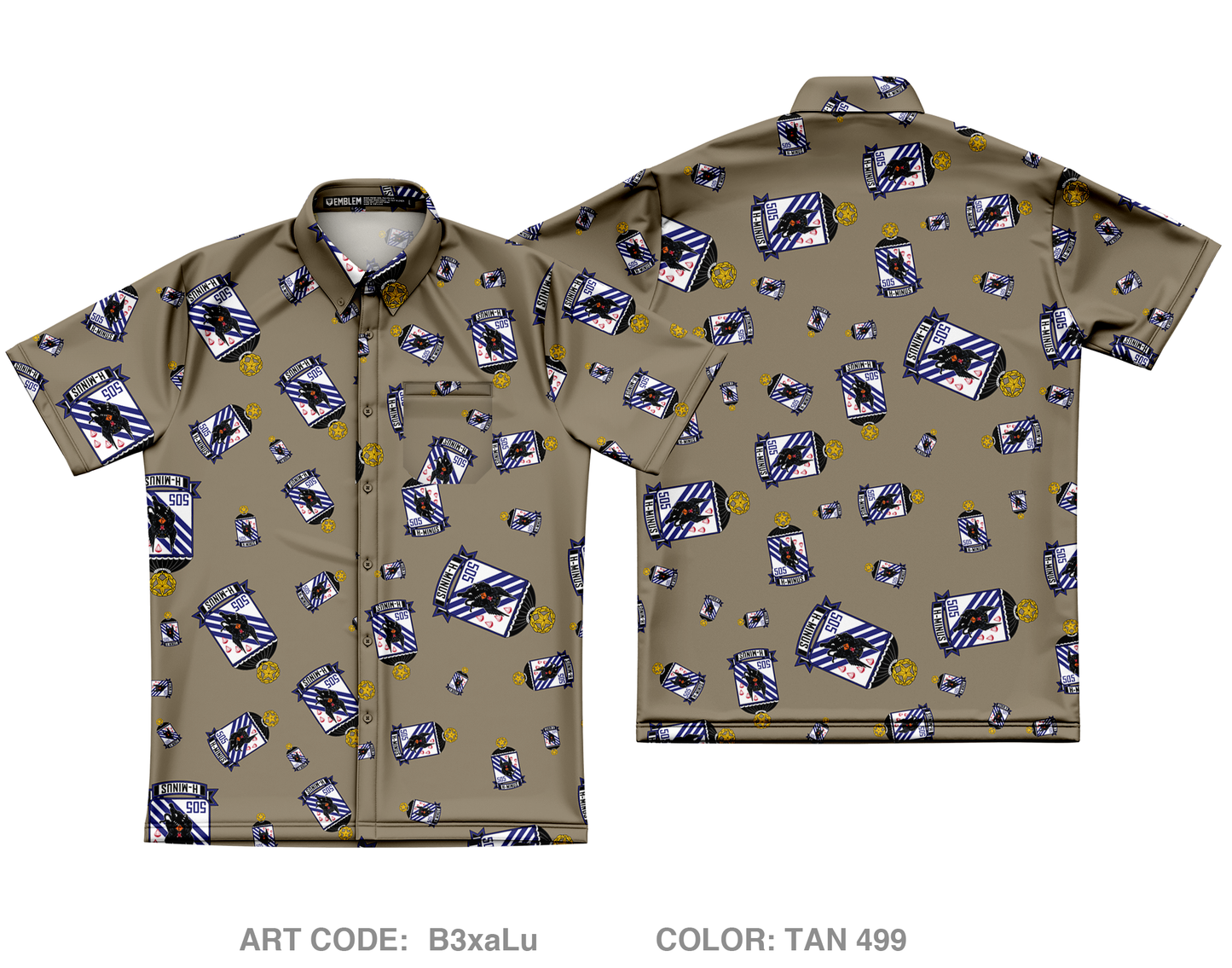 1/505 PIR Core Men's SS Performance Party Shirt - B3xaLu