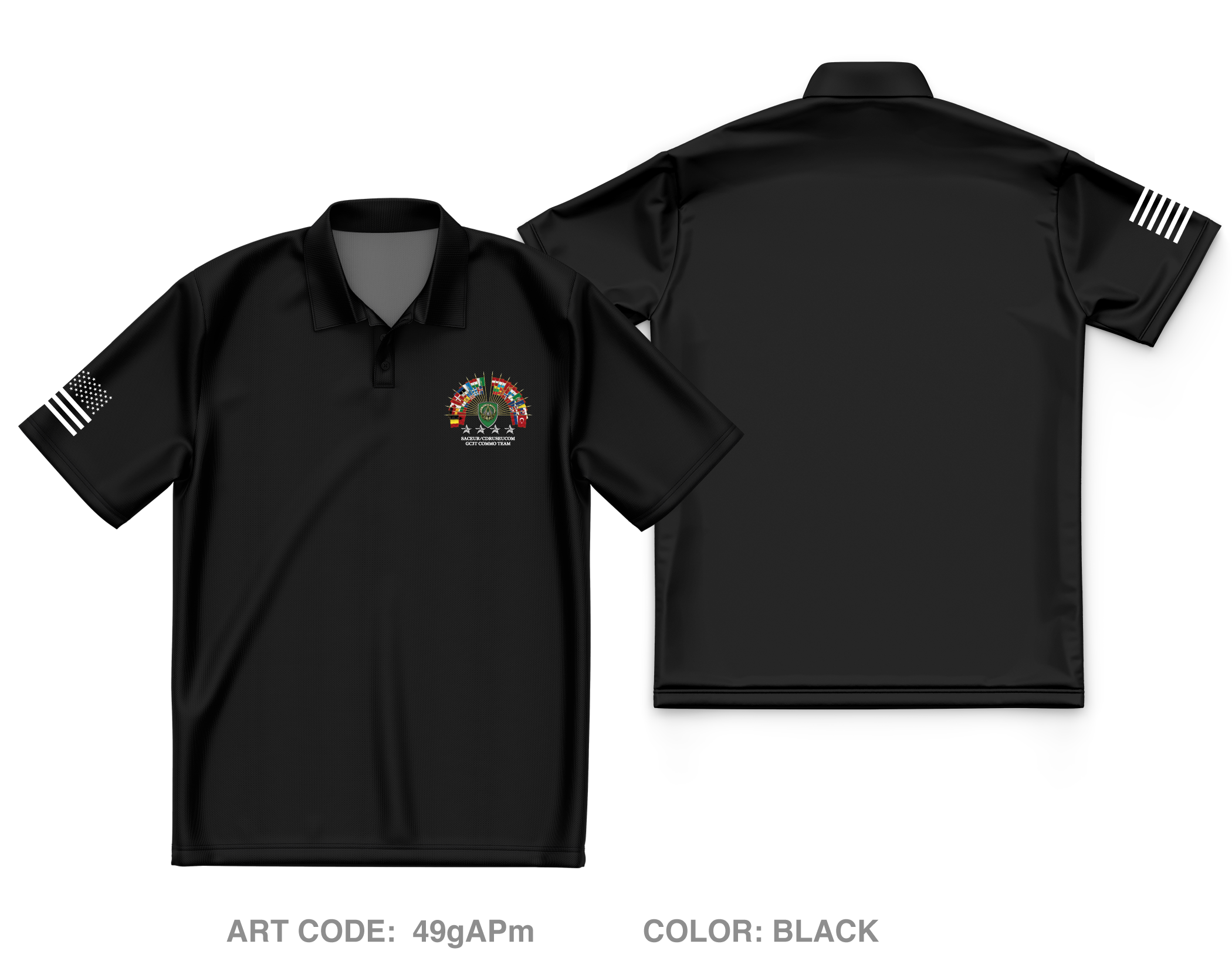 SACEUR GC3T Core Men's SS Performance Polo - 49gAPm – Emblem Athletic