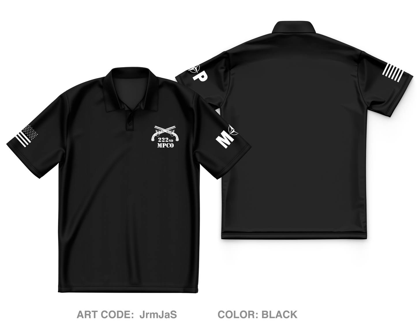 222 Military Police Company Core Men's SS Performance Polo -JrmJaS