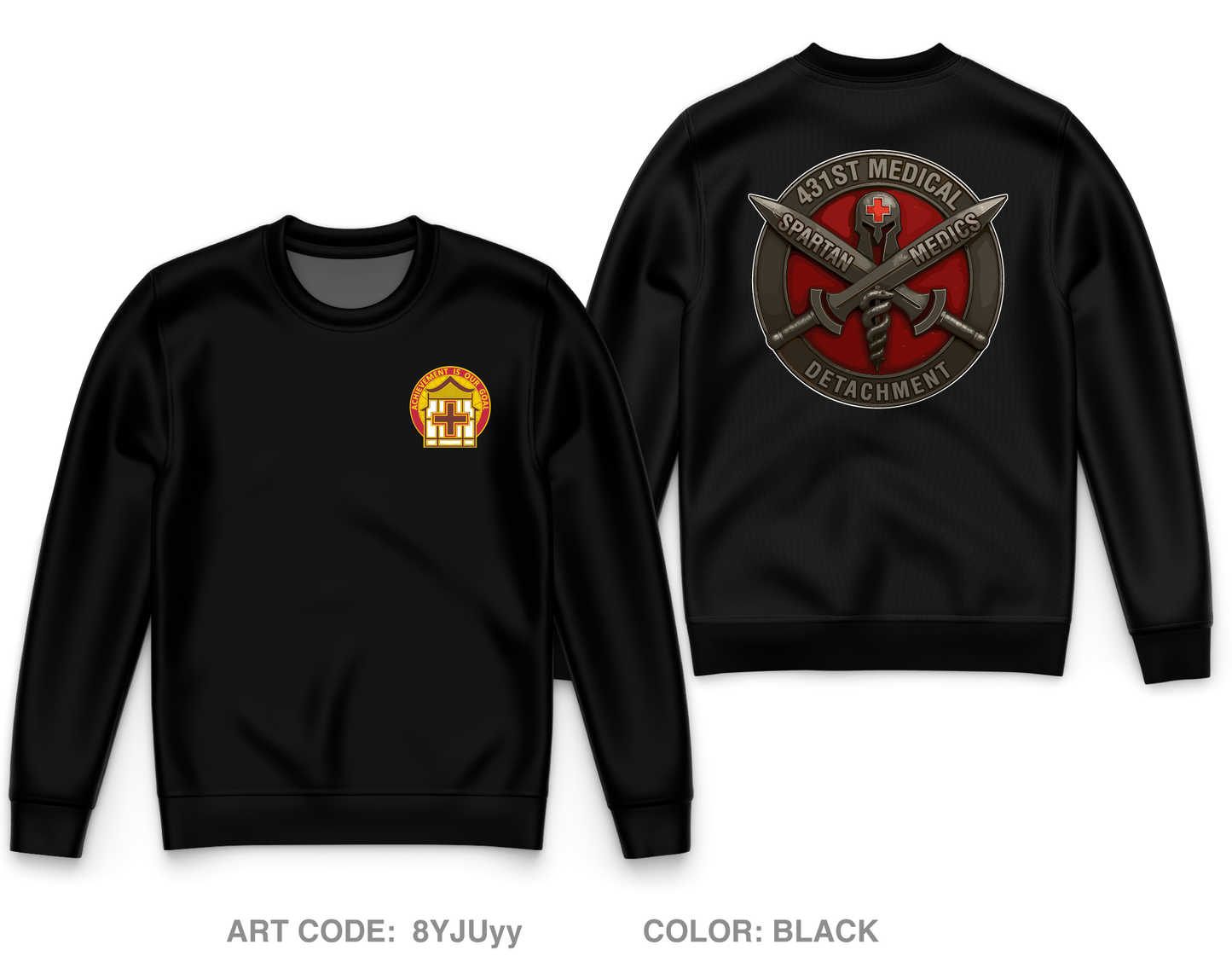 431st Medical Detachment Core Men's Crewneck Performance Sweatshirt - 8YJUyy