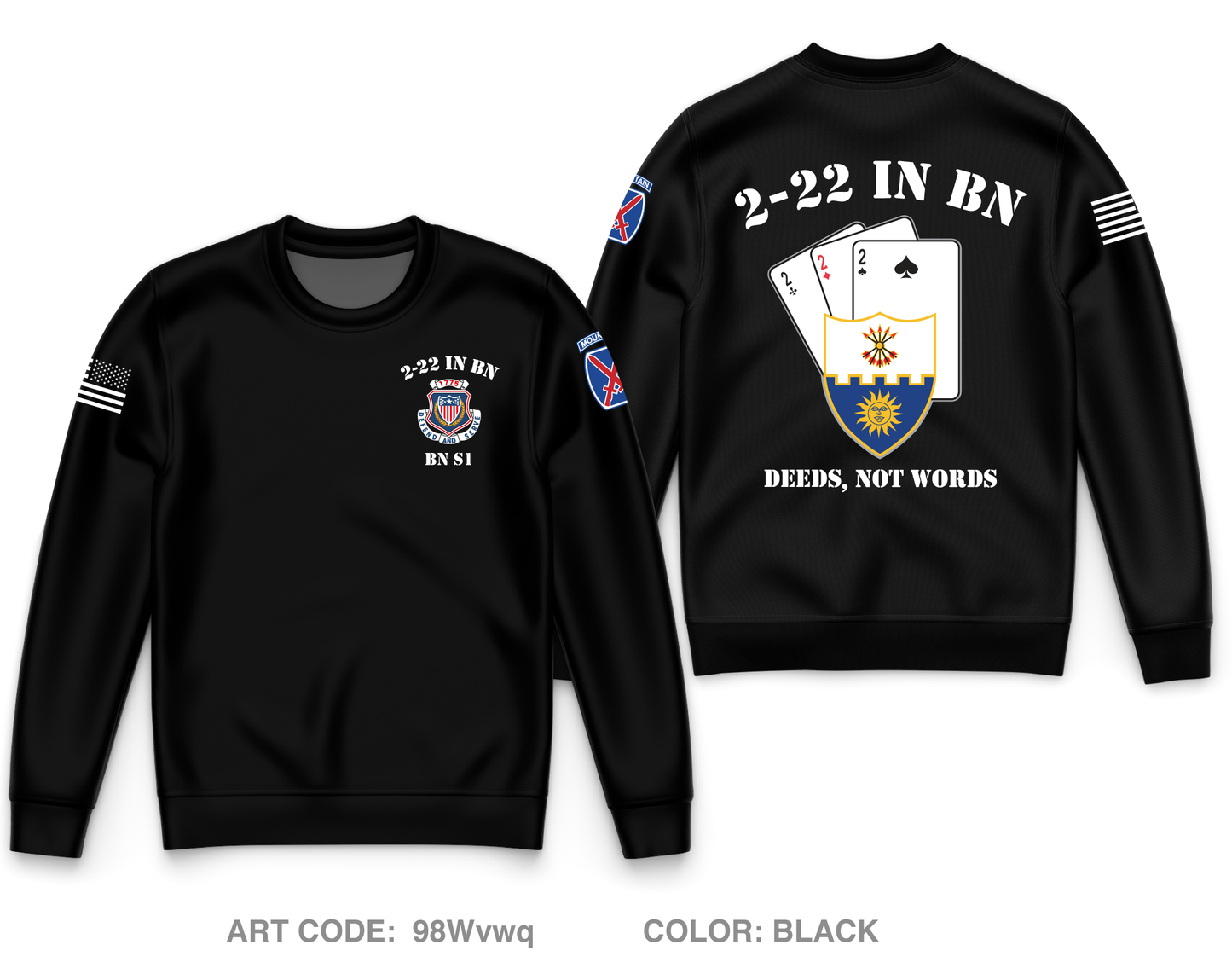 2-22 IN BN Core Men's Crewneck Performance Sweatshirt - 98Wvwq