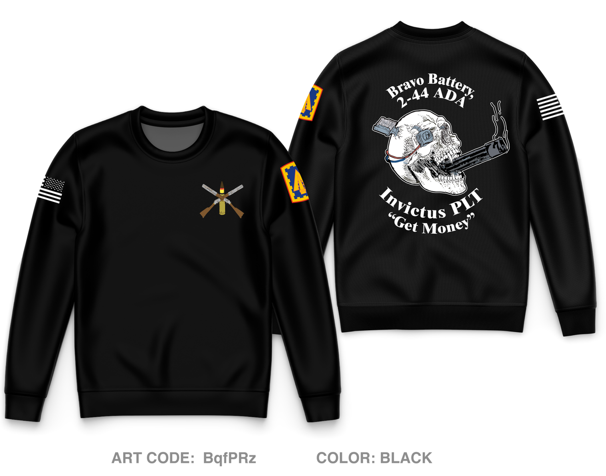B BTRY, 2-44 ADA, 108th ADA BDE Core Men's Crewneck Performance Sweatshirt - BqfPRz
