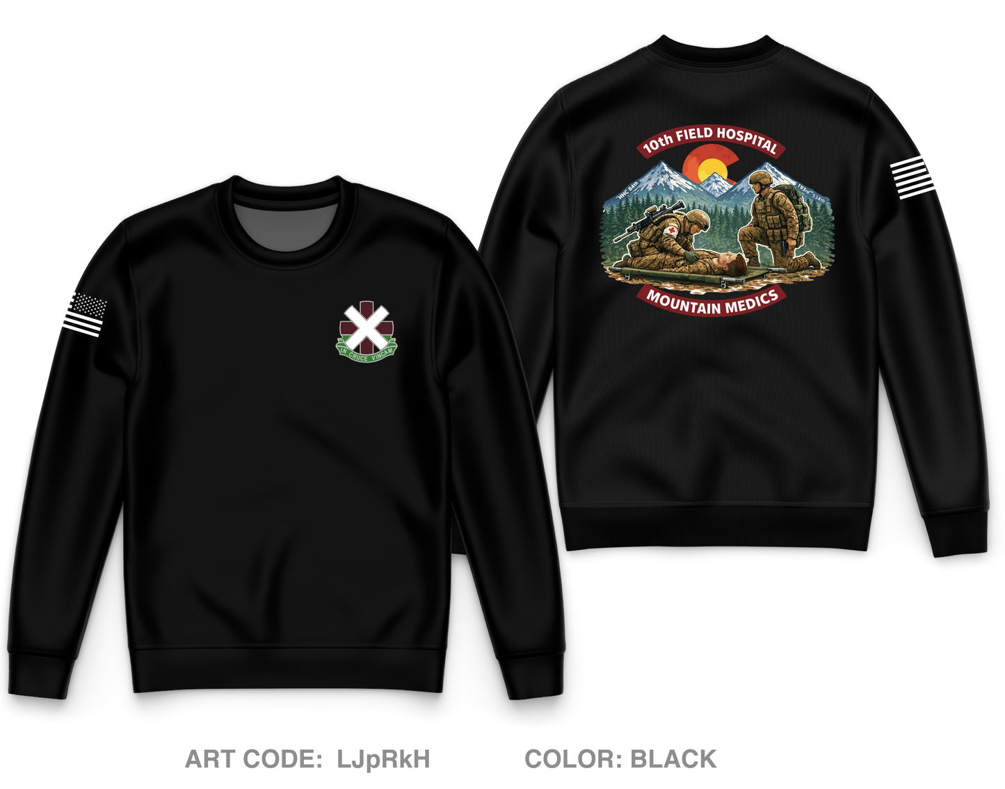 10th Field Hospital Store 1 Core Men's Crewneck Performance Sweatshirt - LJpRkH