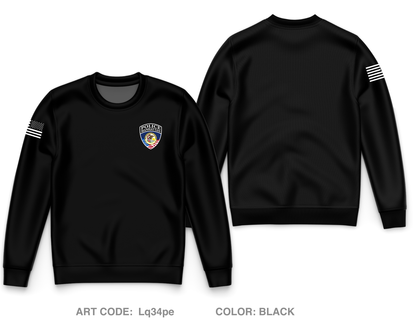 Manhattan Police Department Core Men's Crewneck Performance Sweatshirt - Lq34pe