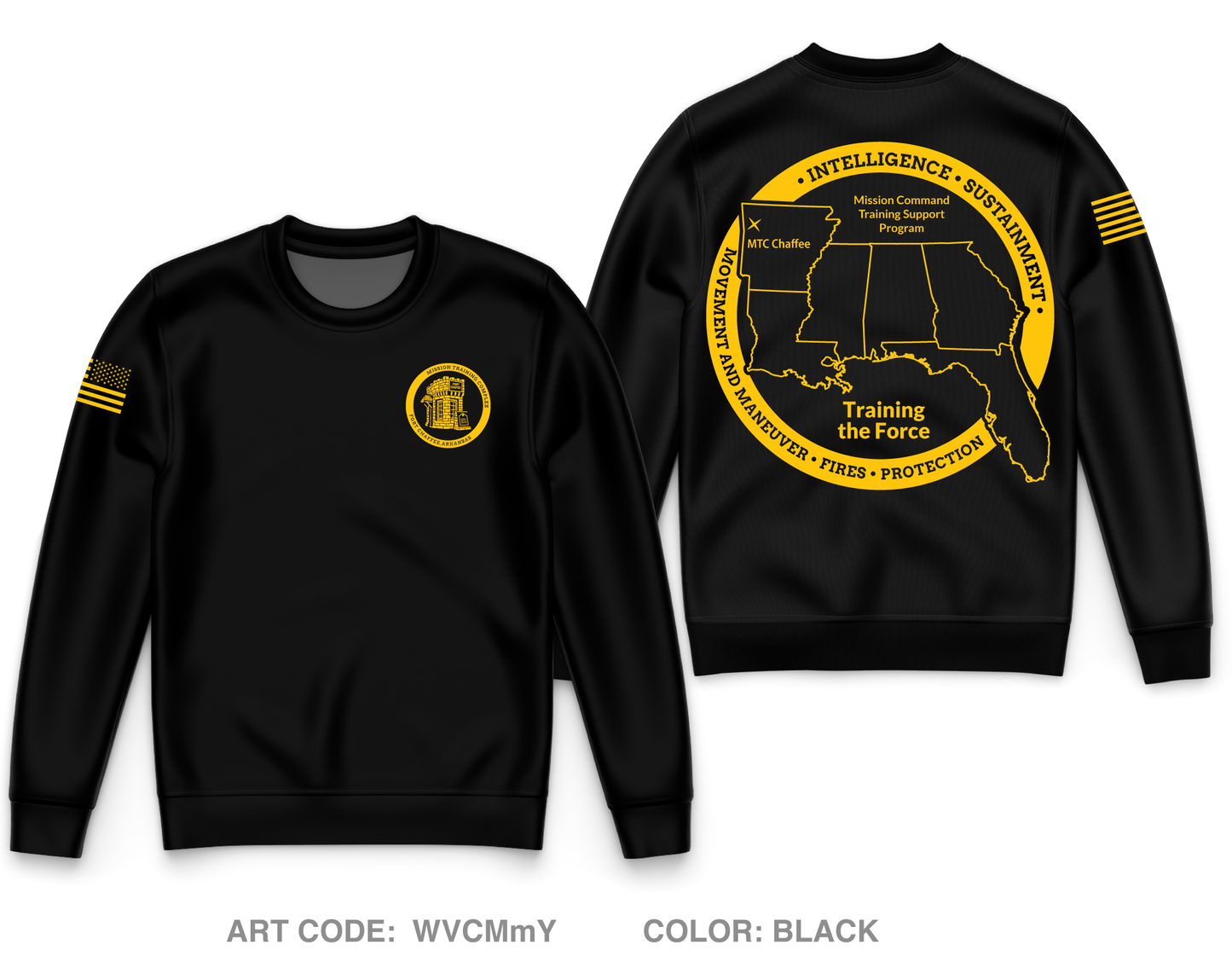 Mission Training Complex - Fort Chaffee Core Men's Crewneck Performance Sweatshirt - WVCMmY