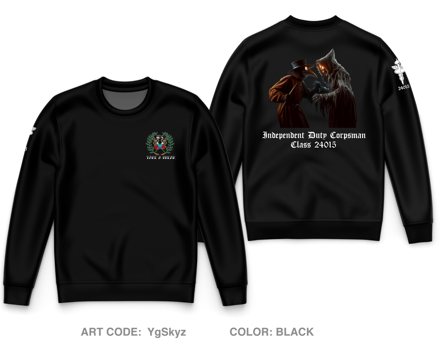Surface Warfare Medical Institute Fundraising Collection Core Men's Crewneck Performance Sweatshirt - YgSkyz