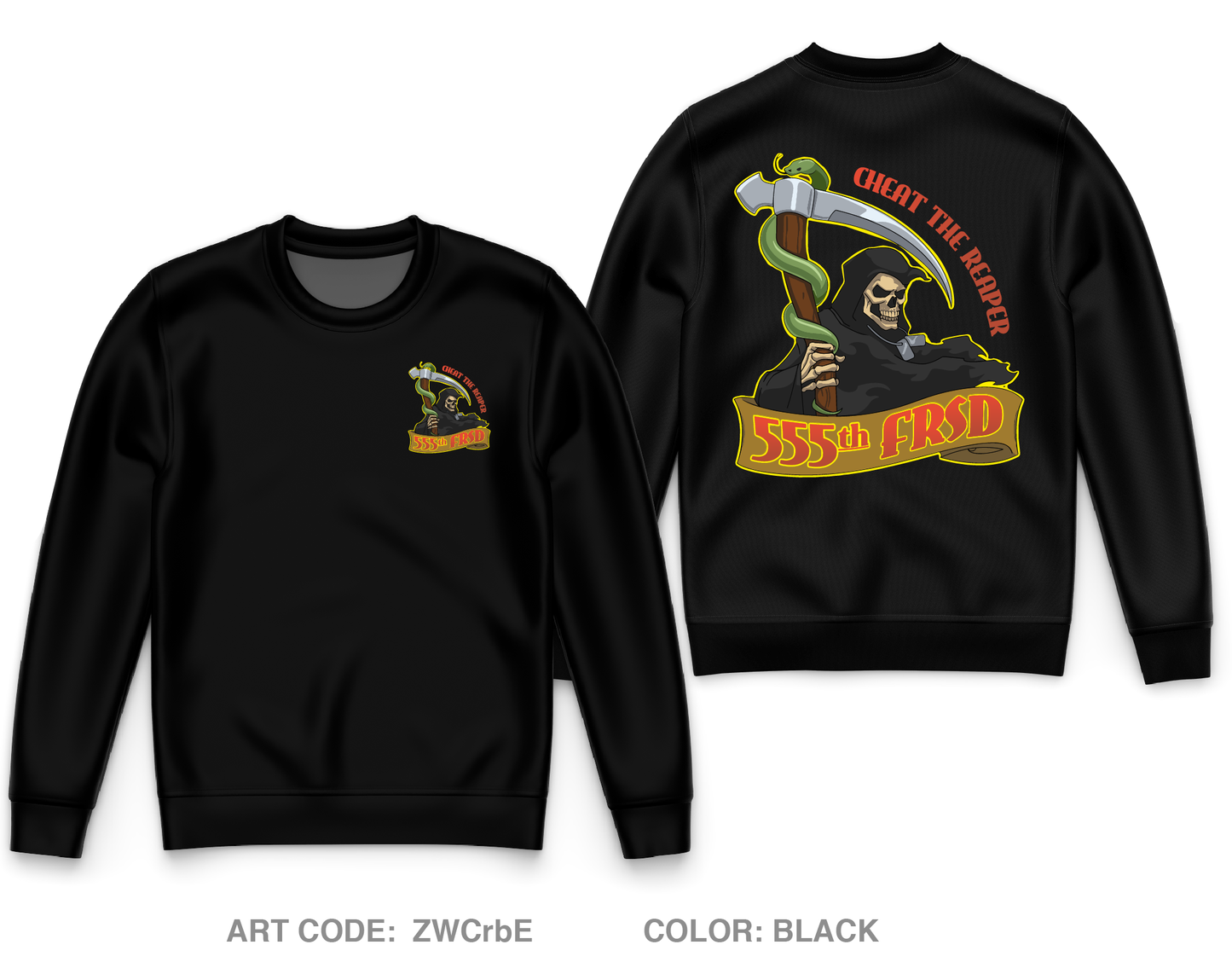 555th FRSD Core Men's Crewneck Performance Sweatshirt - ZWCrbE