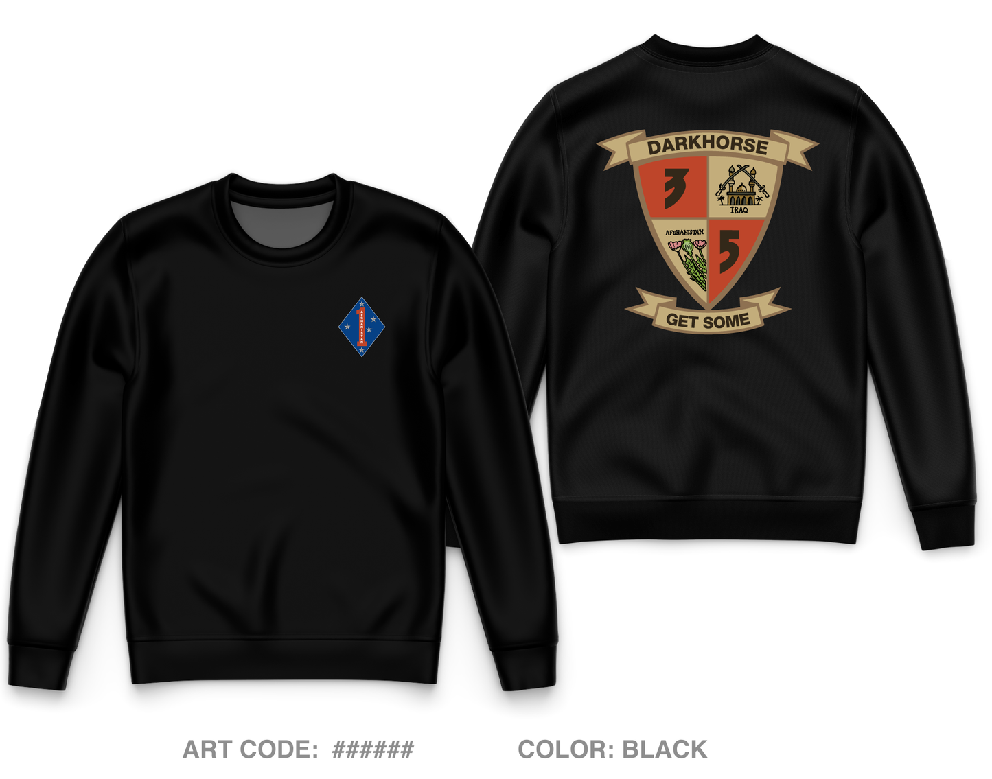 3rd Battalion 5th Marines Core Men's Crewneck Performance Sweatshirt - vjDaSa