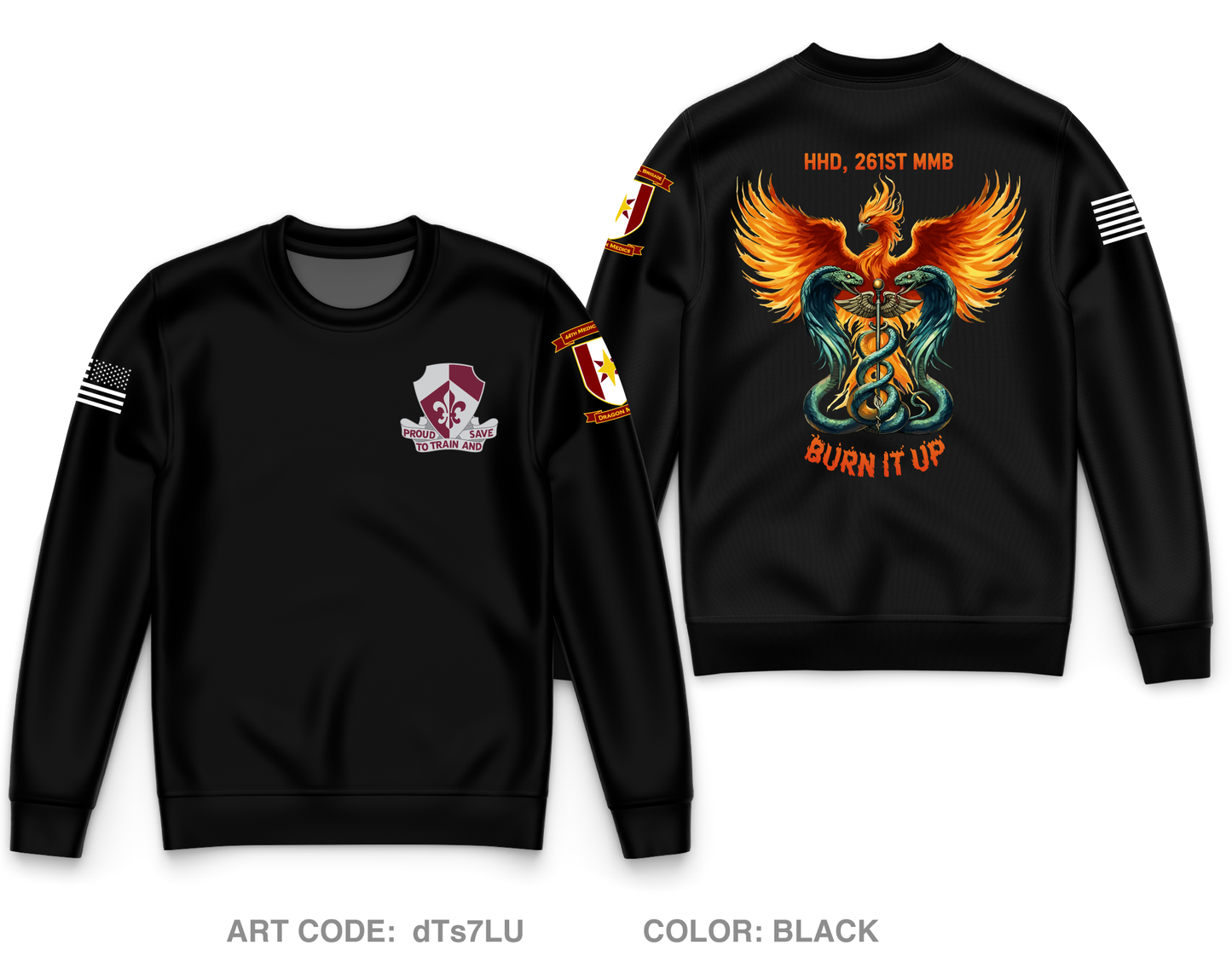 261st MMB Core Men's Crewneck Performance Sweatshirt - dTs7LU