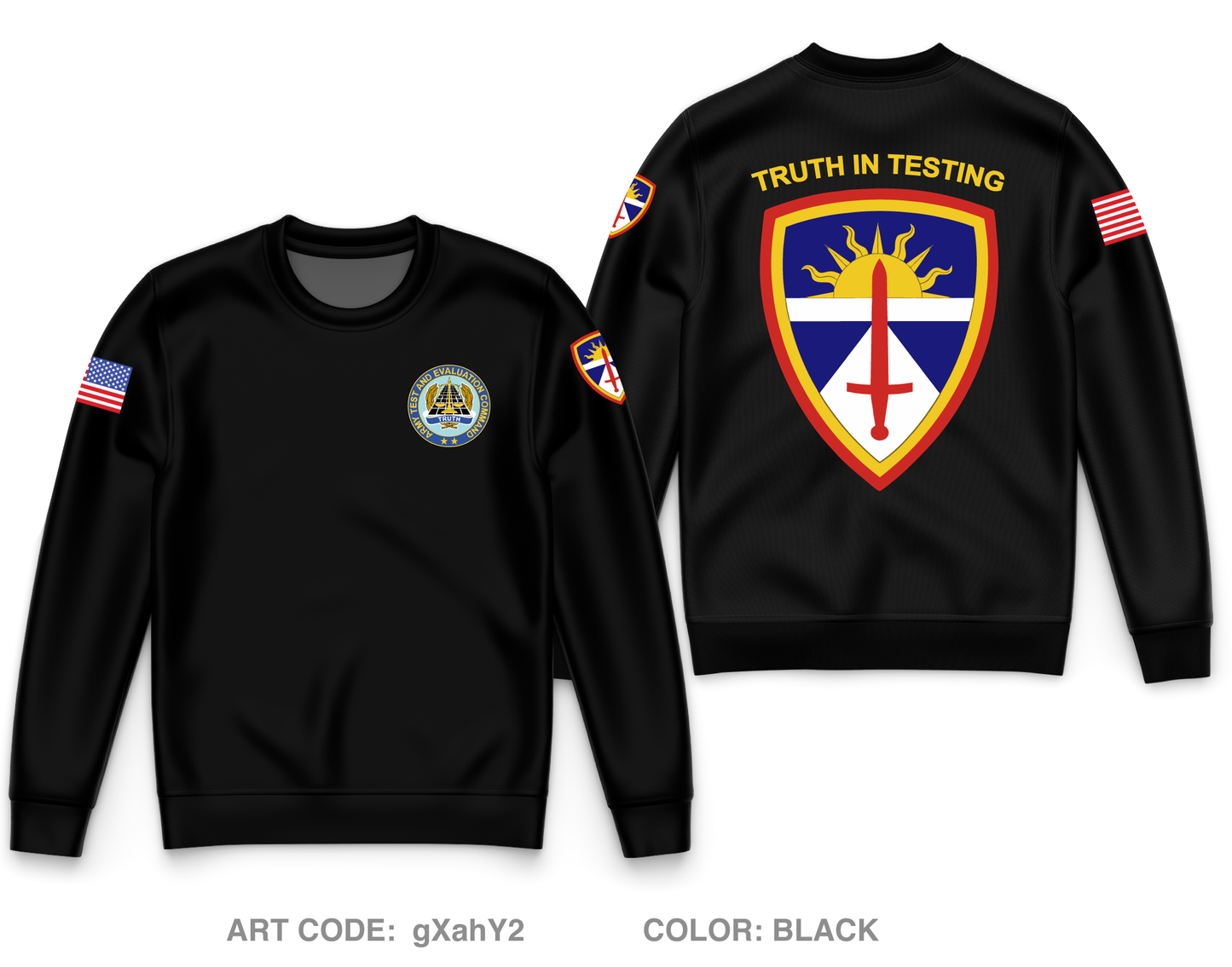 Army Test and Evaluation Command Core Men's Crewneck Performance Sweatshirt - gXahY2