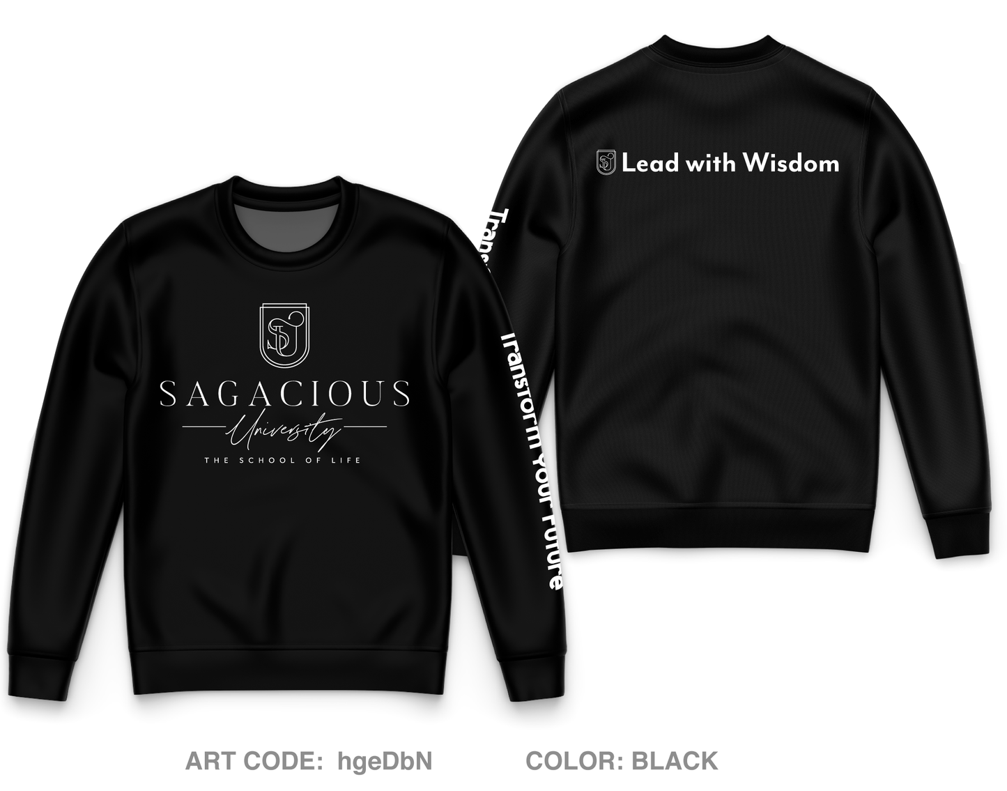 Sagacious University Core Men's Crewneck Performance Sweatshirt - hgeDbN