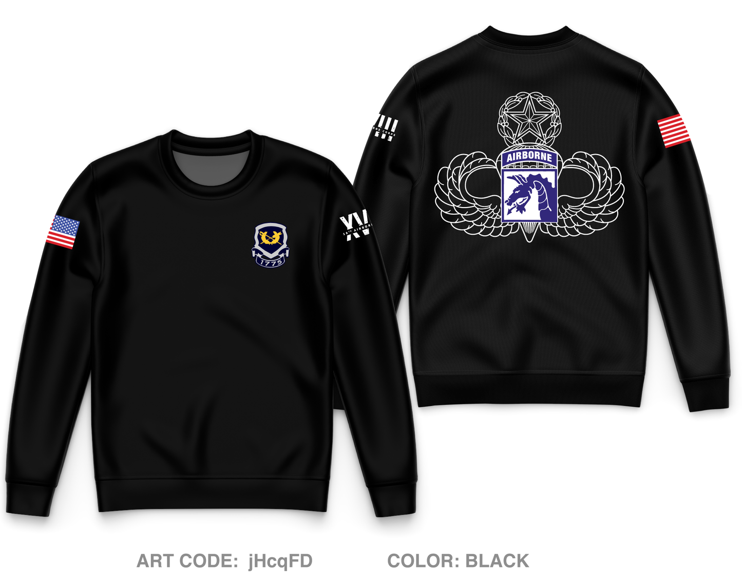 XVIII Airborne Corps OSJA Core Men's Crewneck Performance Sweatshirt - jHcqFD