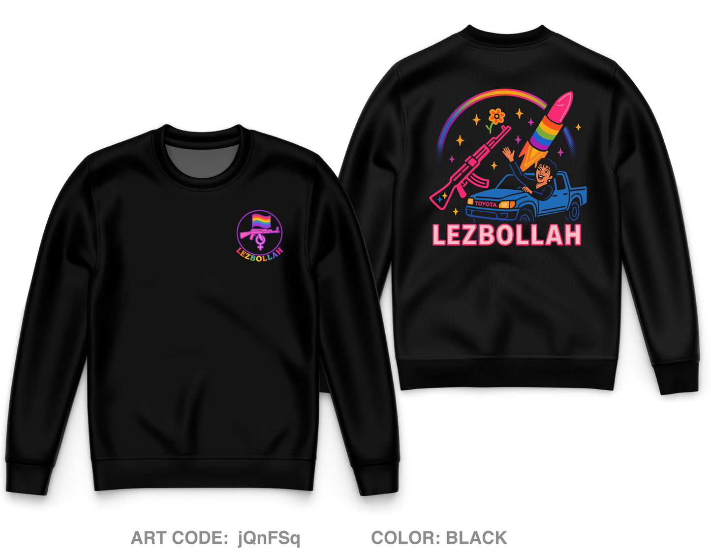 Lezbollah Fundraising Collection Core Men's Crewneck Performance Sweatshirt - jQnFSq