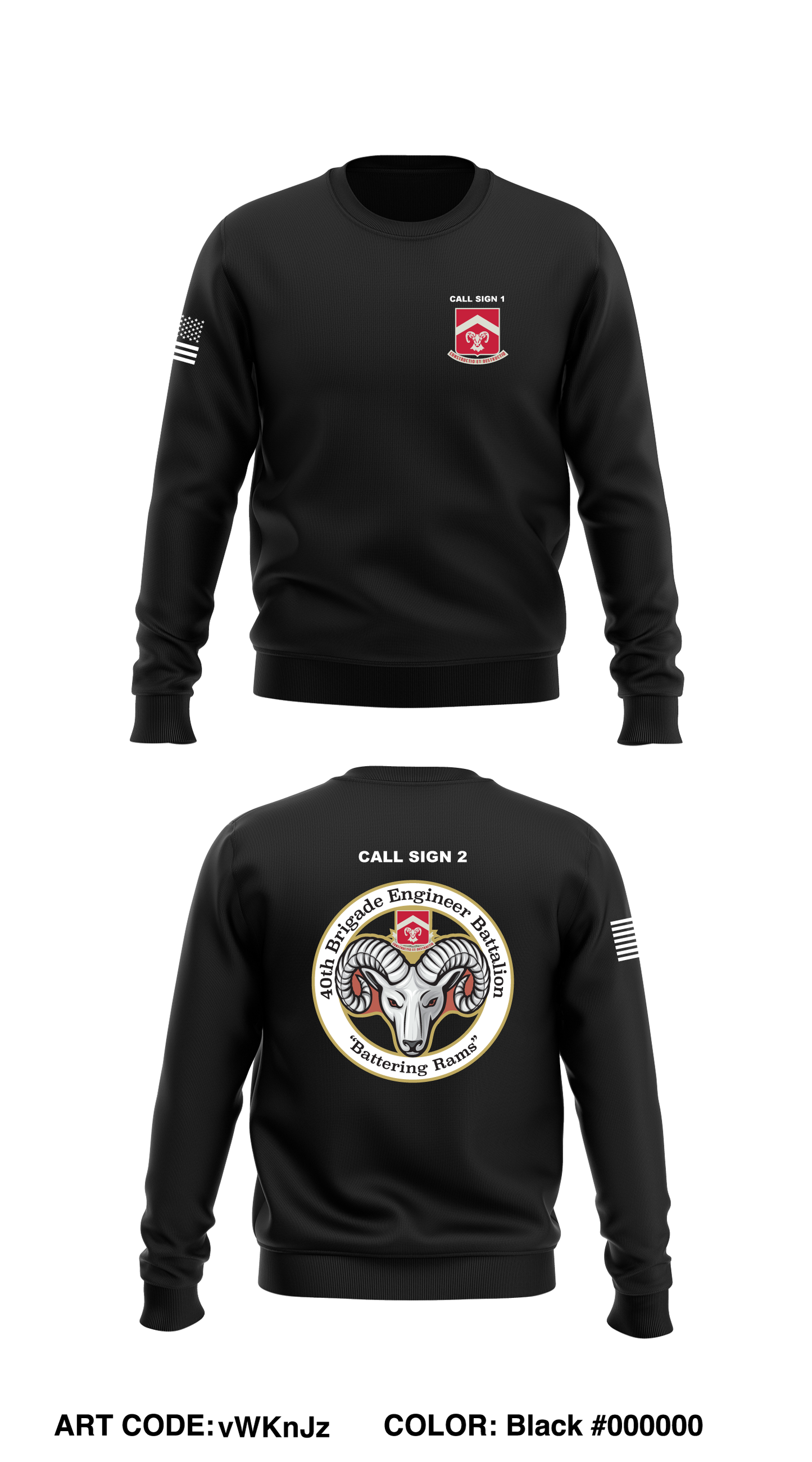 CUSTOM - ABCT, 40th BEB(RAMs) 2022 Core Men's Crewneck Performance Sweatshirt - vWKnJz