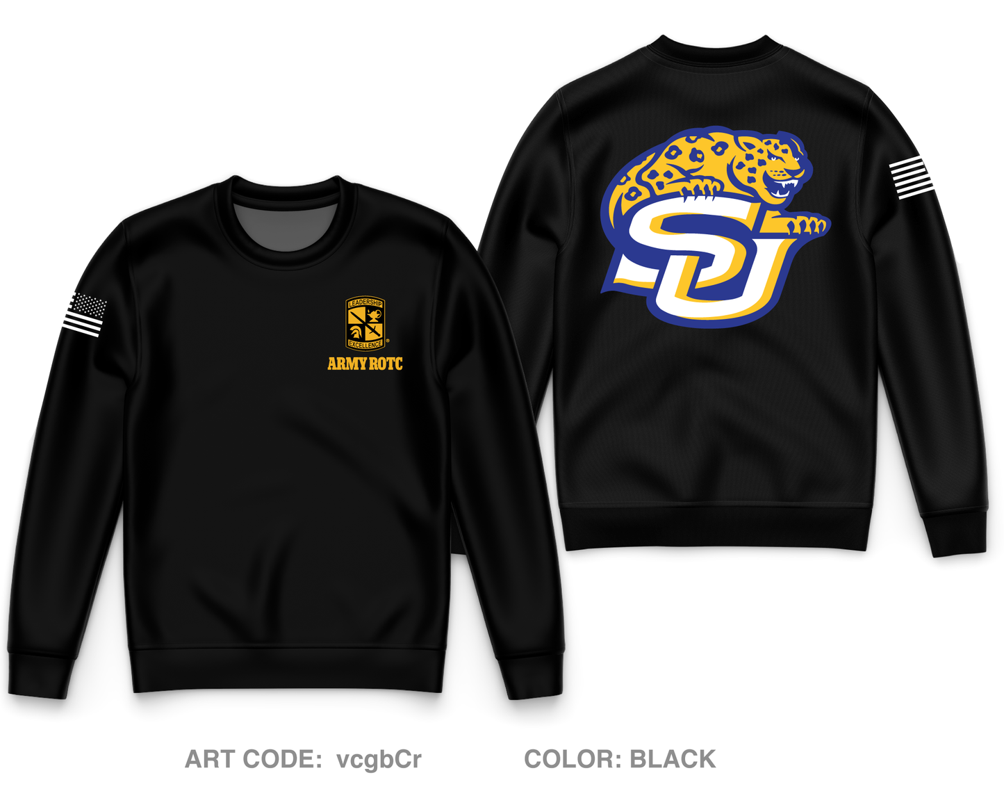 SOU ROTC Core Men's Crewneck Performance Sweatshirt - vcgbCr
